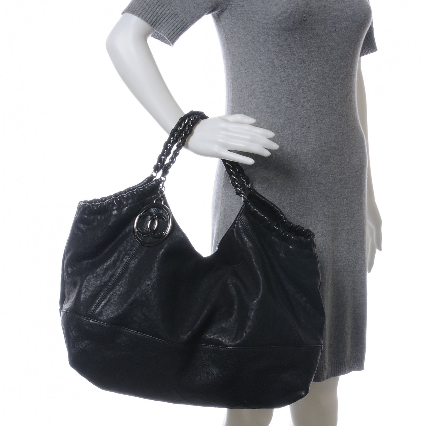 Calfskin Coco Cabas Black