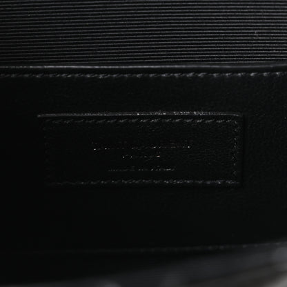 Saint Laurent Patent Mixed Matelasse Triquilt Small Monogram Satchel Black 6 of 11