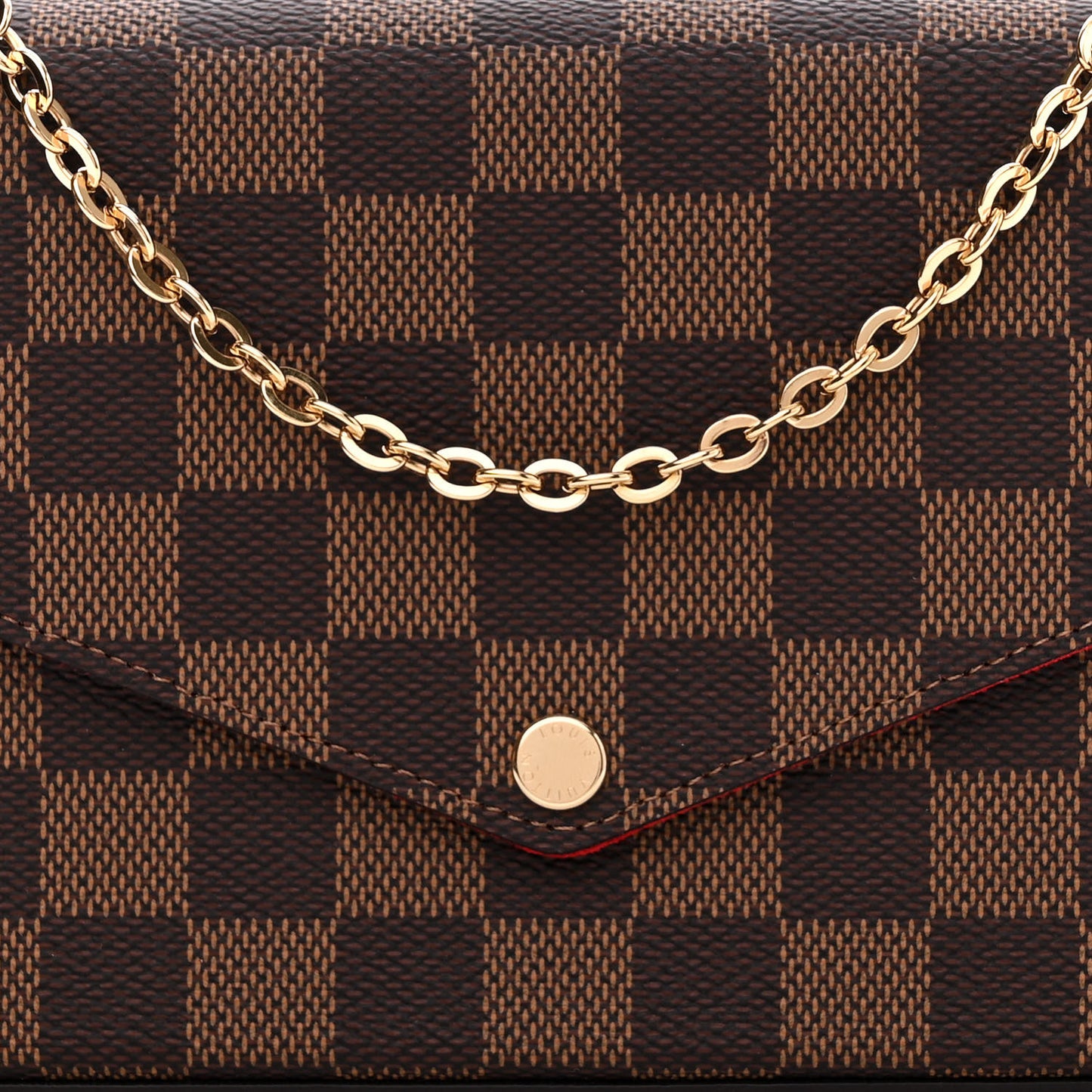 Damier Ebene Pochette Felicie Chain Wallet