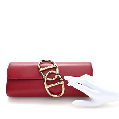Hermes Tadelakt Egee Clutch Rouge Vif 2 of 7