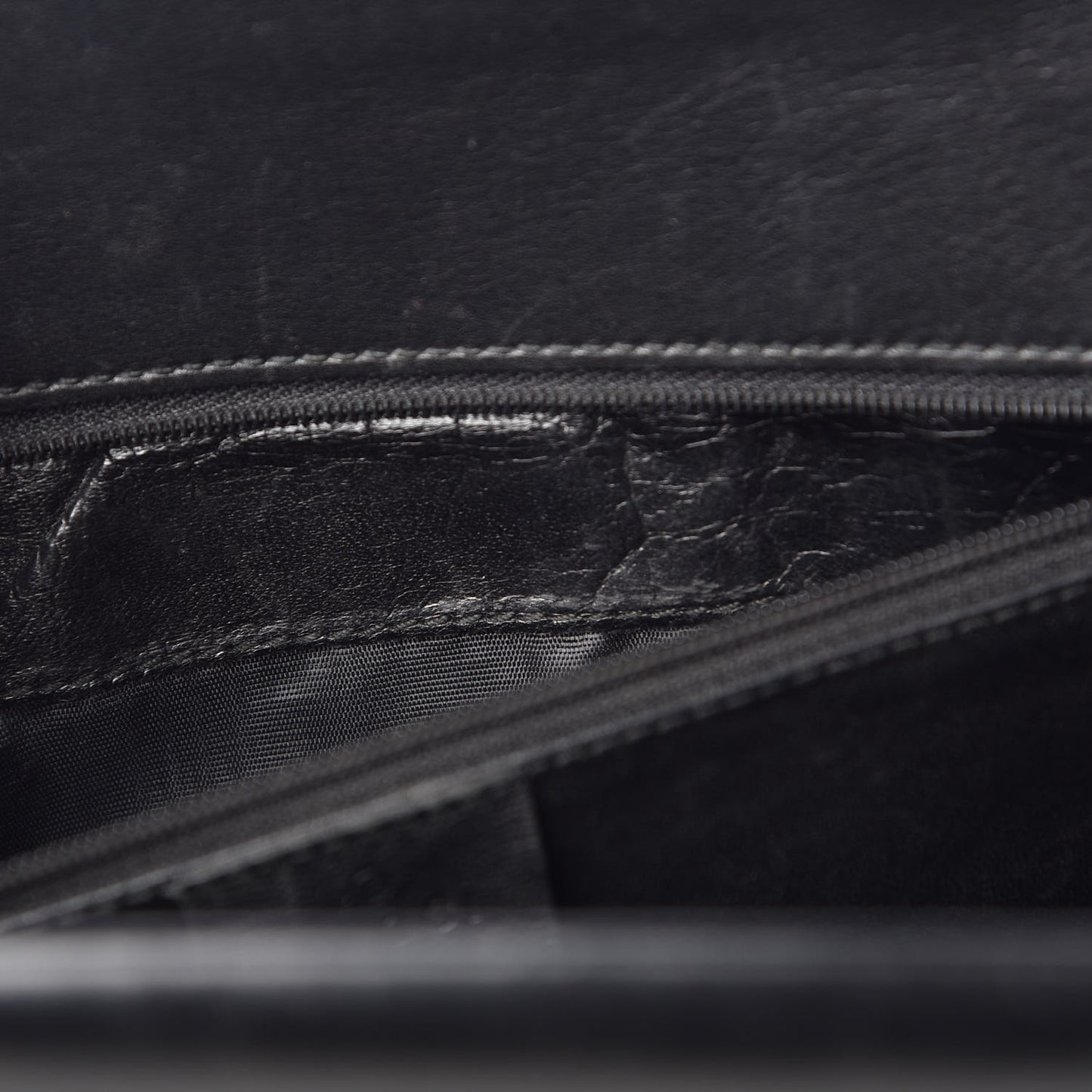 Calfskin Bamboo Top Handle Bag Black