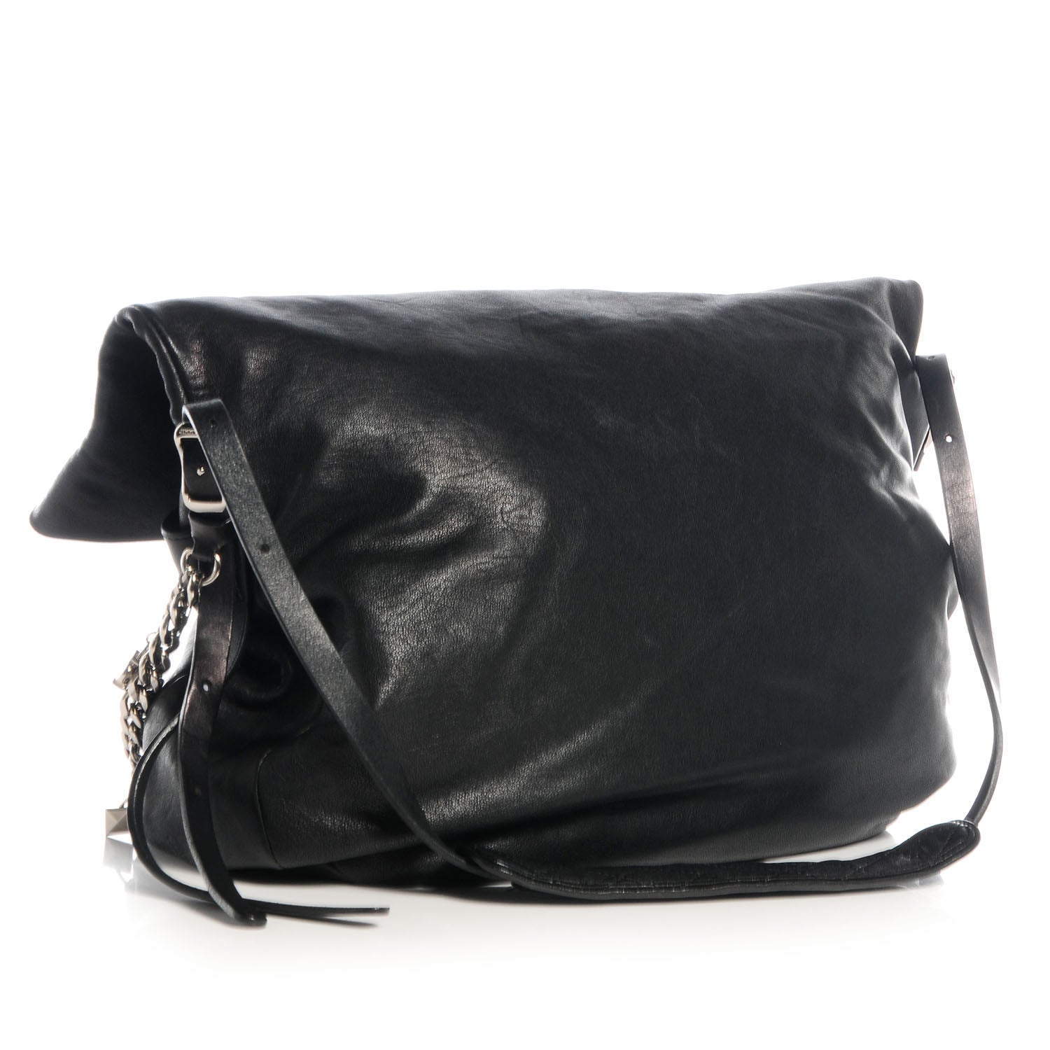 Jimmy Choo Biker Leather Large Crossbody Black 3 of 9