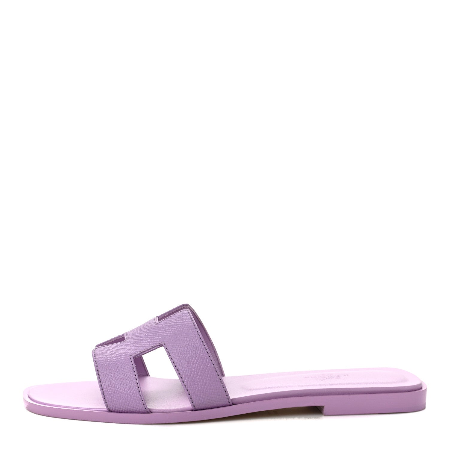 Hermes Epsom Oran Sandals 37.5 Violet Amethyste 1 of 8