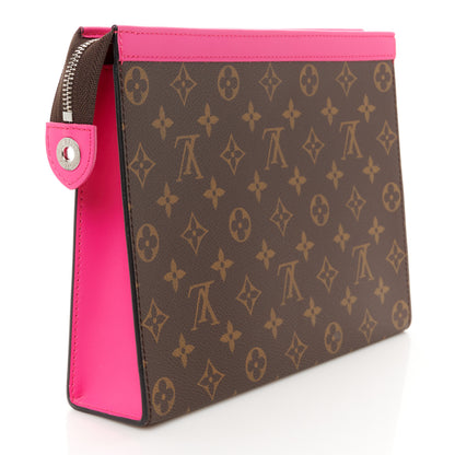 Louis Vuitton Monogram Macassar Pochette Voyage MM Fuchsia 3 of 7