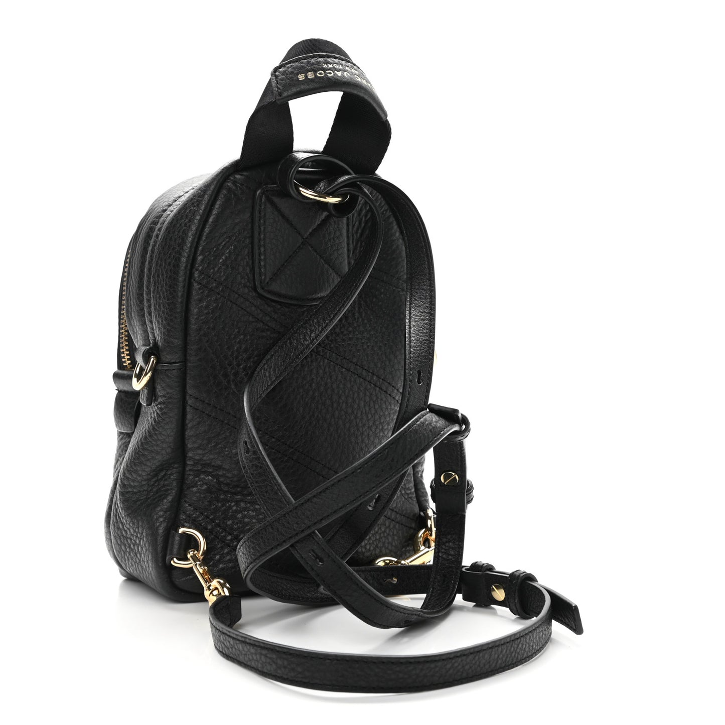 Grained Calfskin Mini Backpack Black