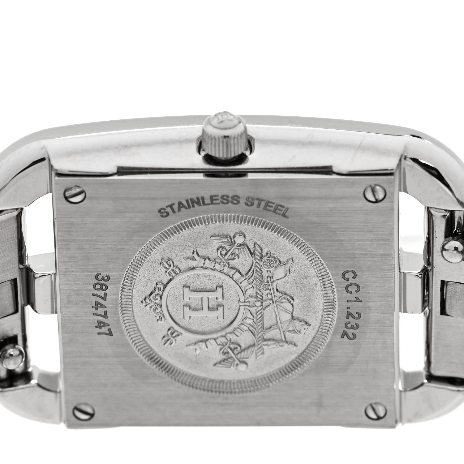 Hermes Stainless Steel Diamond Bezel Mother of Pearl 23mm Cape Cod Quartz Watch 4 of 5