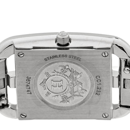 Hermes Stainless Steel Diamond Bezel Mother of Pearl 23mm Cape Cod Quartz Watch 4 of 5