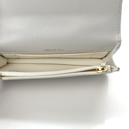 Chanel Caviar Quilted Pocket Twins Clutch With Chain White 5 of 10