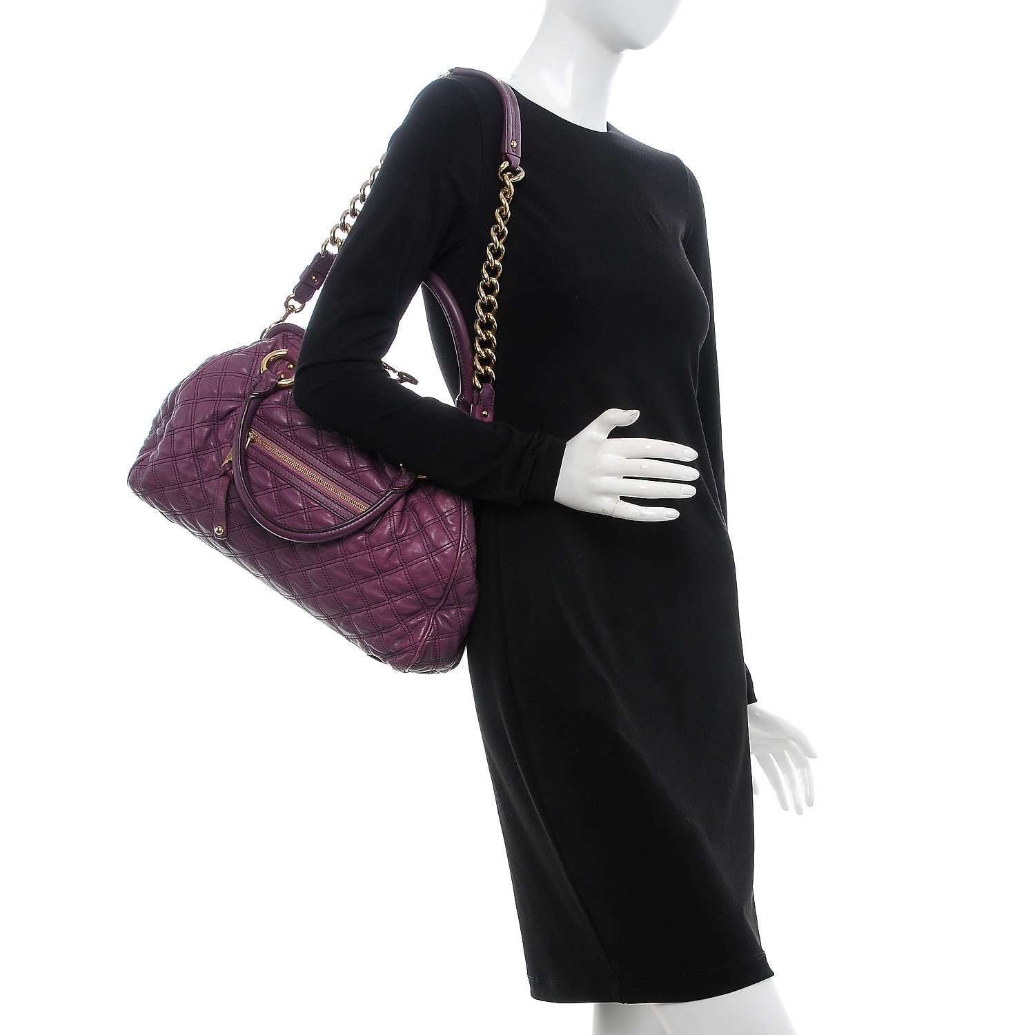 Marc Jacobs Calfskin Quilted Stam Purple 2 of 23