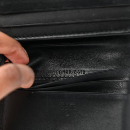 Gucci Calfskin Matelasse GG Marmont Card Case Wallet Black 8 of 11