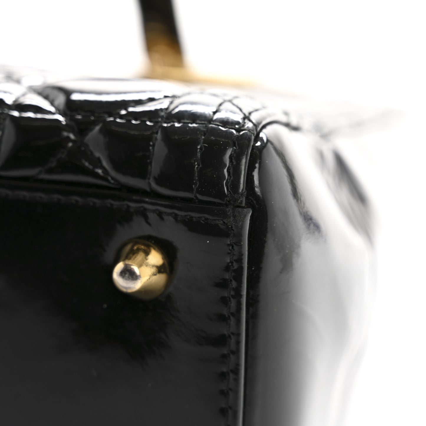 Patent Cannage Large Lady Dior Black