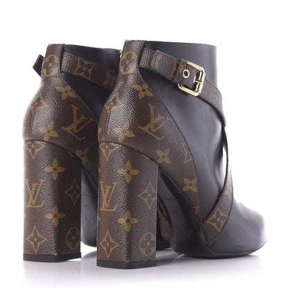 Louis Vuitton Calfskin Patent Monogram Matchmake Low Boots 39 4 of 13