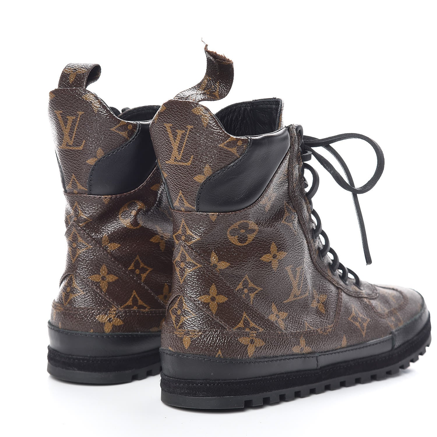 Louis Vuitton Calfskin Monogram Eldorado Desert Boot 36 Black 4 of 11