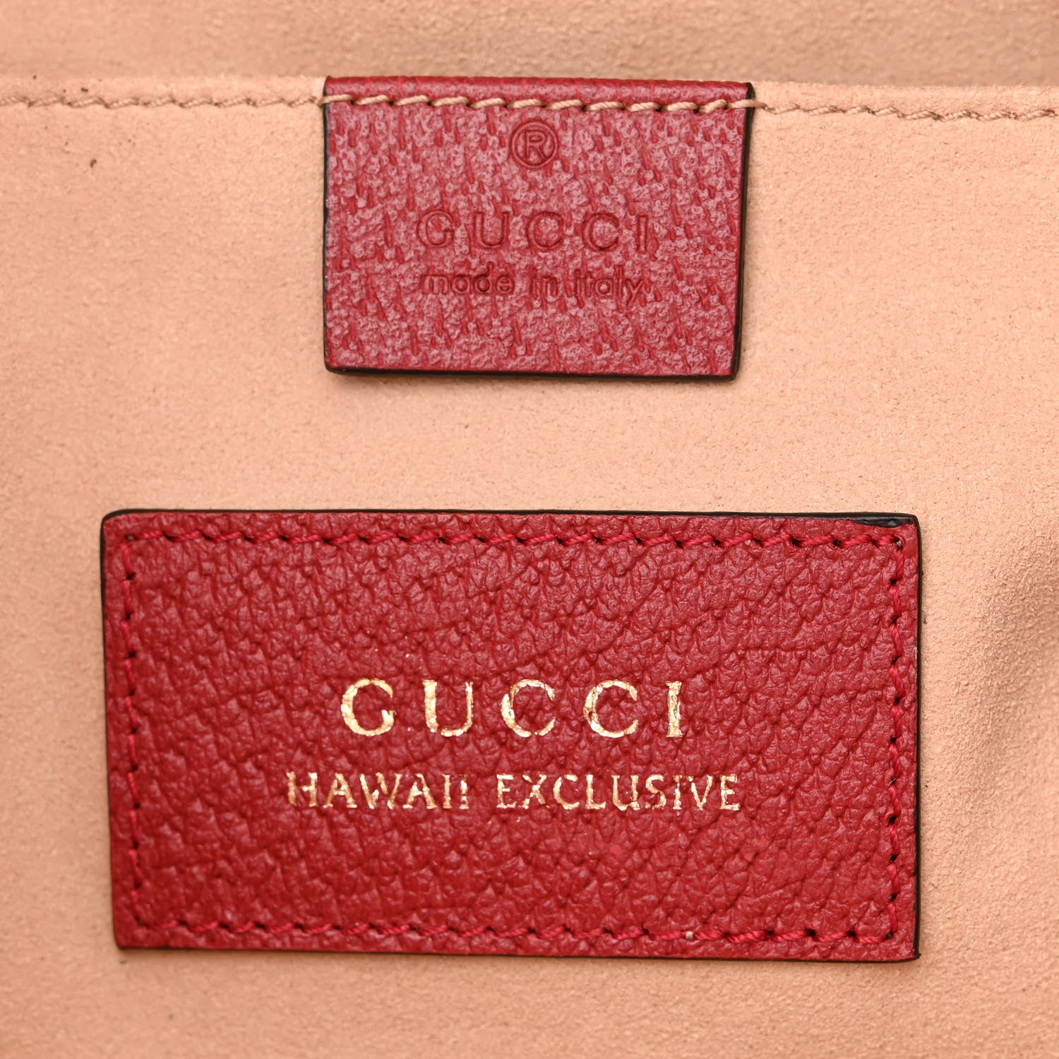 Gucci GG Supreme Monogram Flora Textured Calfskin Small Padlock Tote Red 8 of 12