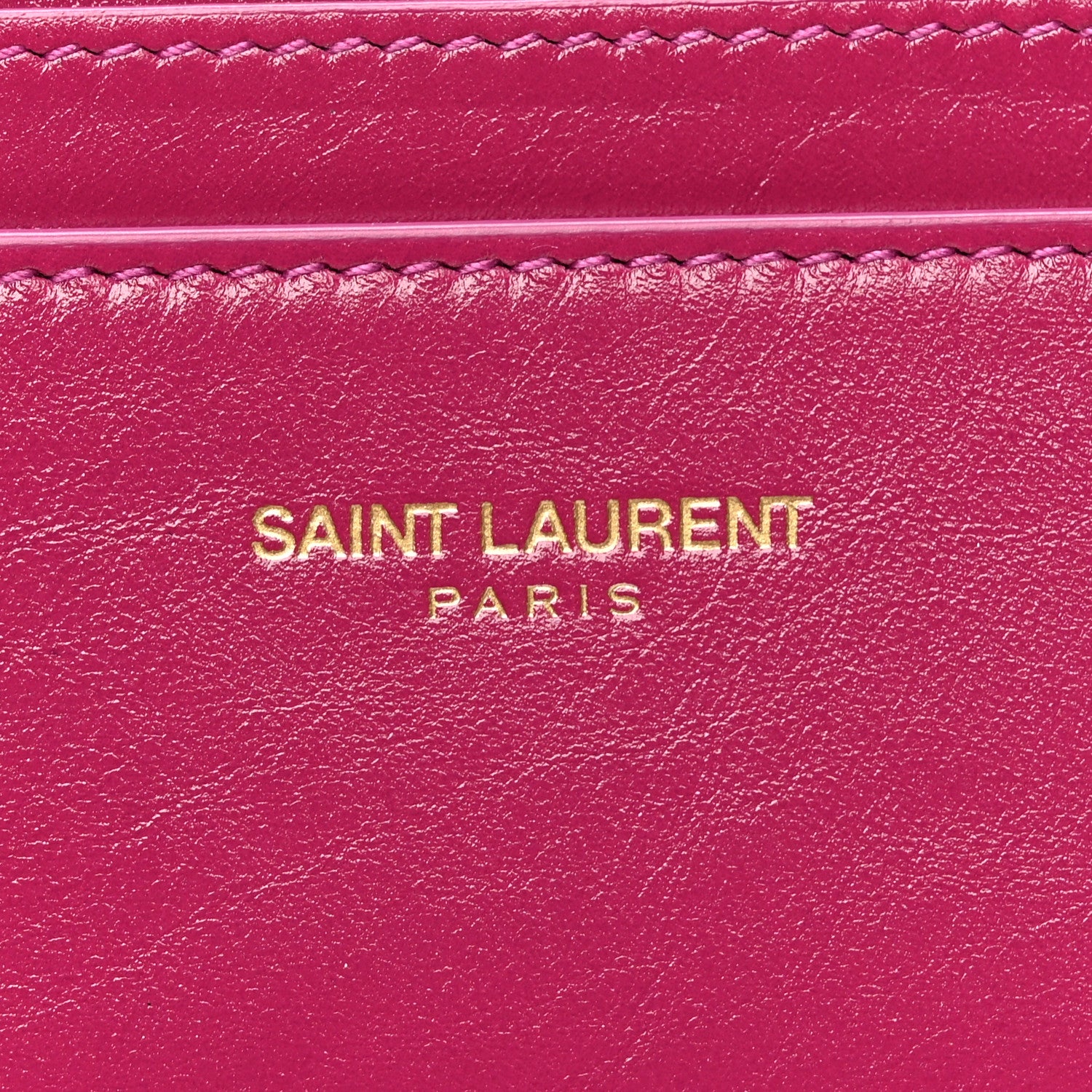 Saint Laurent Calfskin Credit Card Case Dark Red Wine 6 of 7