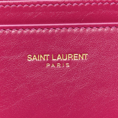 Saint Laurent Calfskin Credit Card Case Dark Red Wine 6 of 7