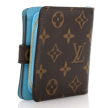 Louis Vuitton Monogram Groom Compact Zip Wallet Blue 3 of 12