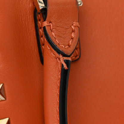 Valentino Garavani Vitello MIni Rockstud Double Handle Tote Orange 11 of 11