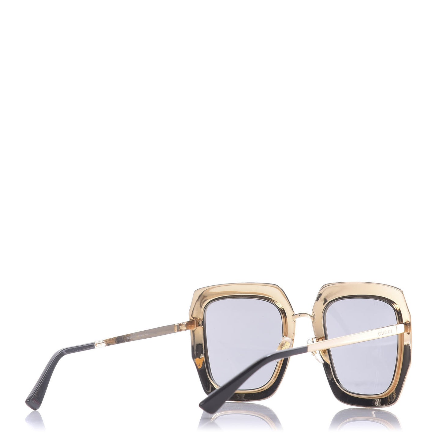 Metal Acetate Crystal Oversize GG0115S Sunglasses Rose Gold