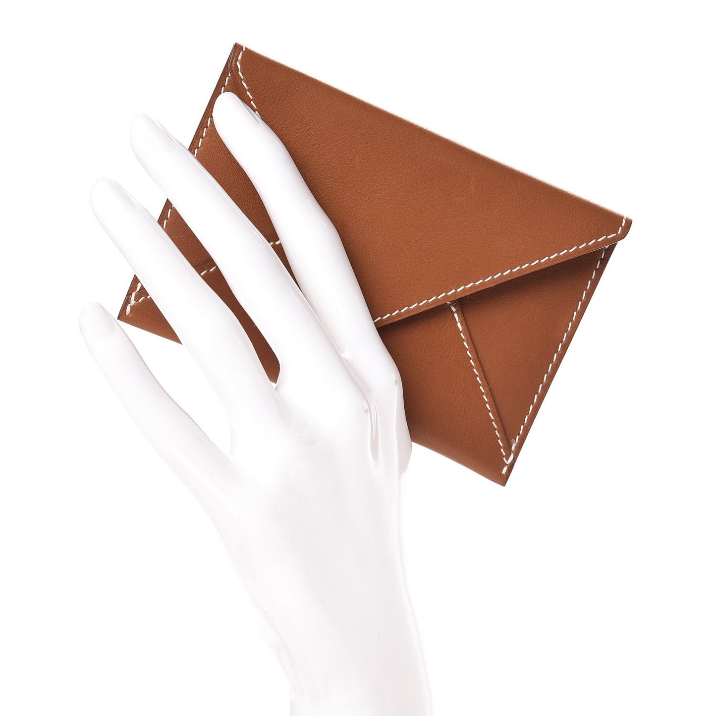 Natural Barenia Envelope Card Holder Fauve