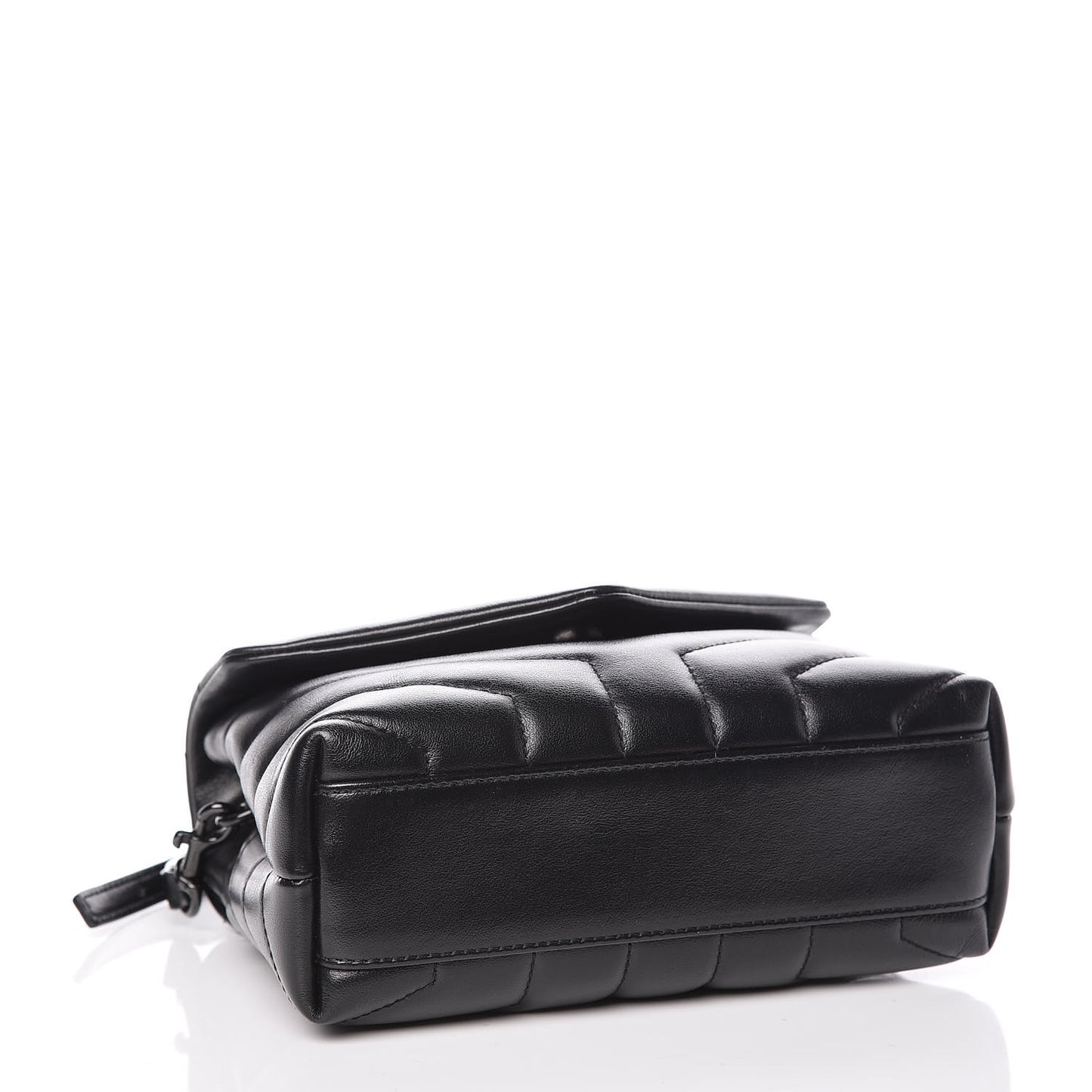 Calfskin Y Quilted Monogram Toy Loulou Crossbody Bag Black