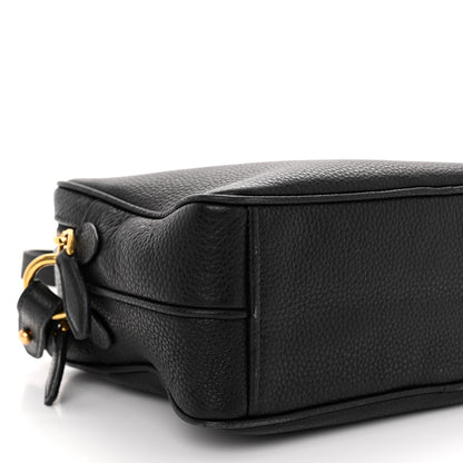 Prada Vitello Daino Medium Double Zip Shoulder Bag Black 9 of 12