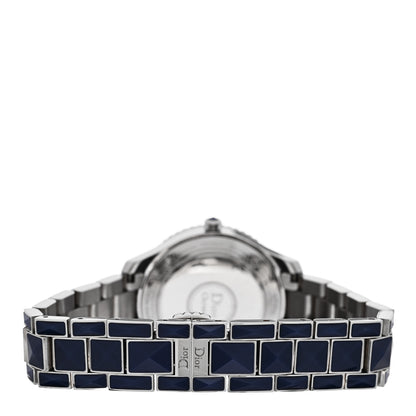 Christian Dior Stainless Steel Diamond Blue Mother of Pearl 33mm Christal Quartz Watch 3 of 5