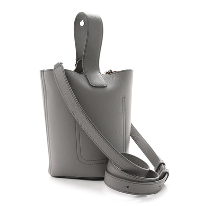 Loewe Soft Grained Calfskin Mini Pebble Bucket Bag Pearl Grey 3 of 10