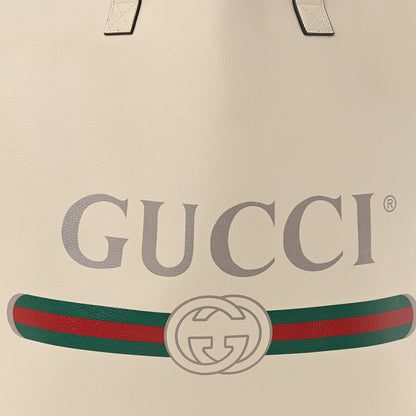 Gucci Calfskin Mens Logo Tote White 8 of 11