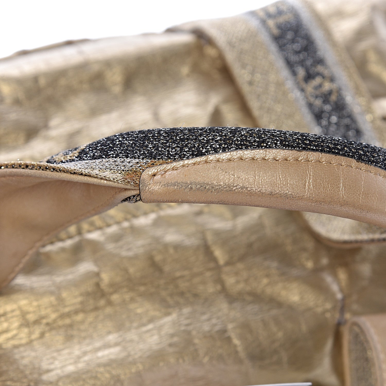 Chanel Metallic Coated Canvas Sport Duffle Gold 23 of 23
