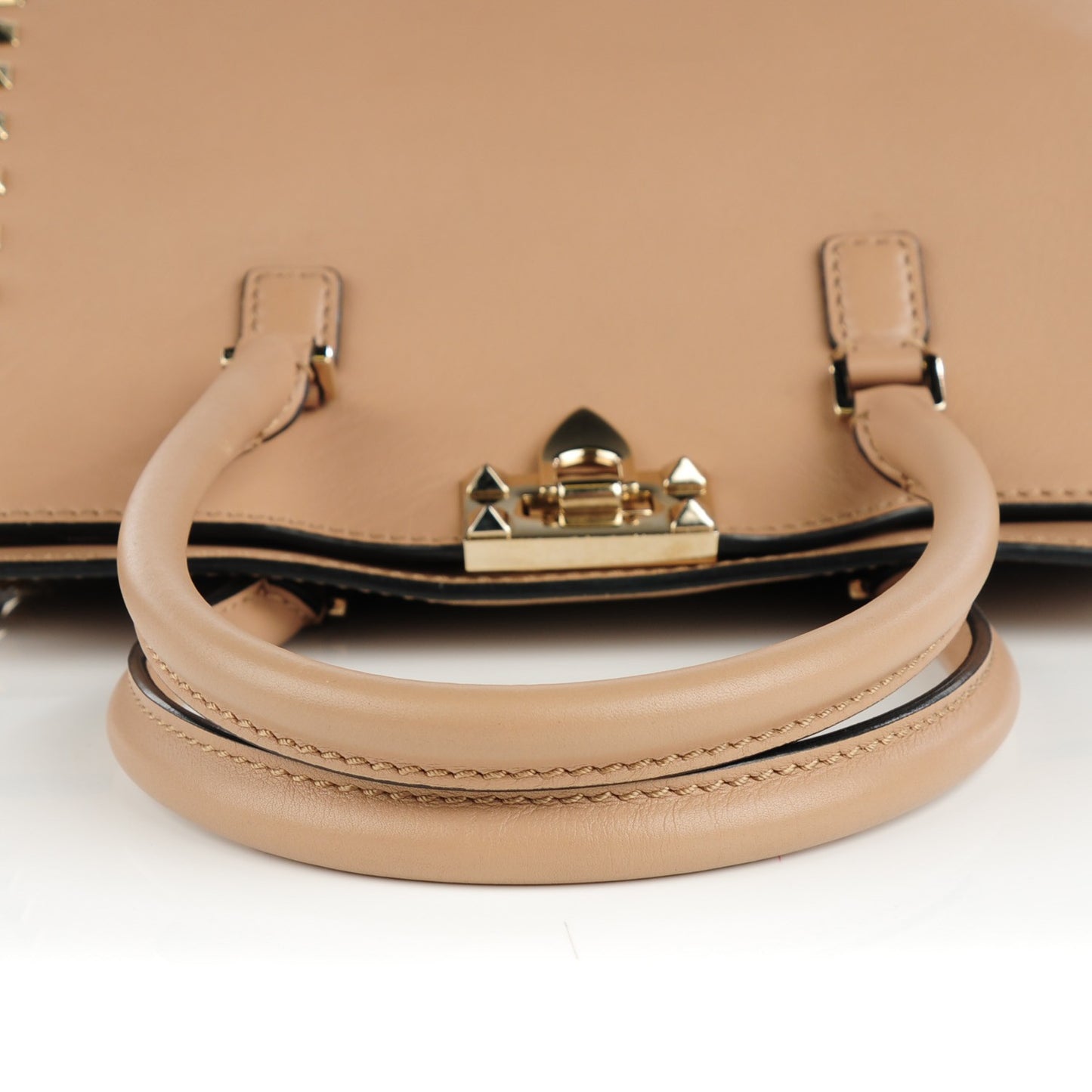Vitello Rockstud Double Handle Tote Alpaca
