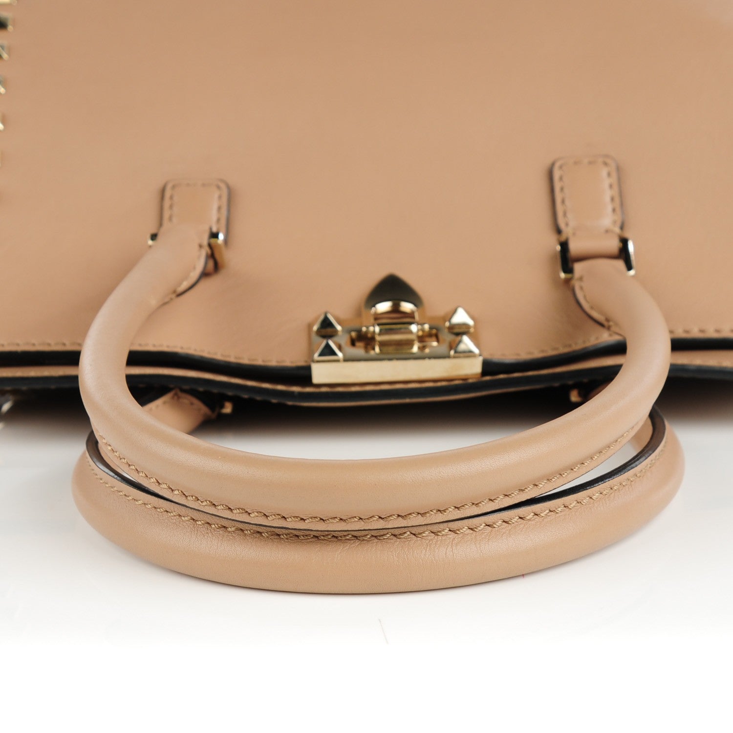 Valentino Garavani Vitello Rockstud Double Handle Tote Alpaca 9 of 18