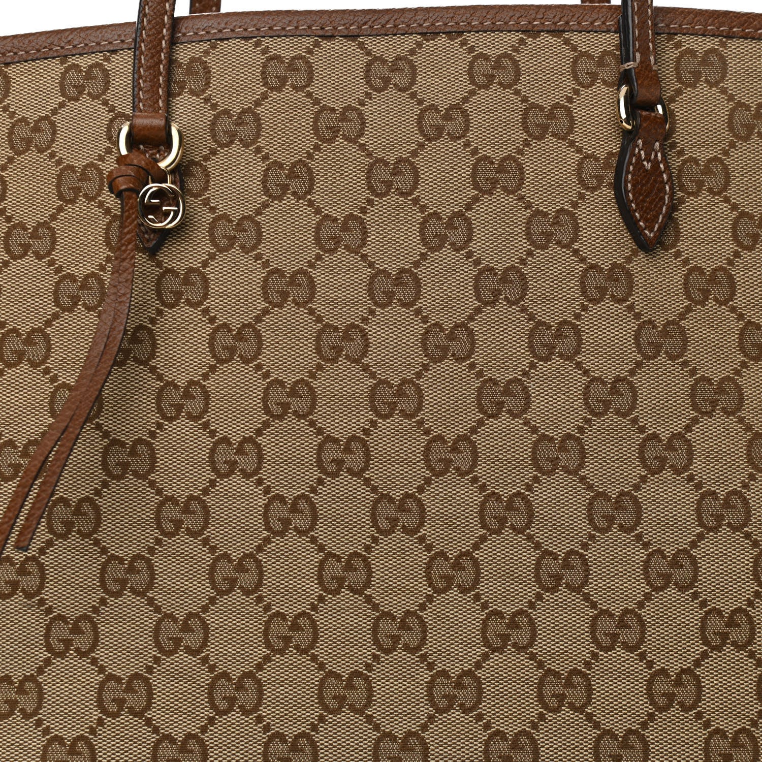 Gucci Monogram Medium Bree Zippered Tote Beige Tabacco 8 of 13