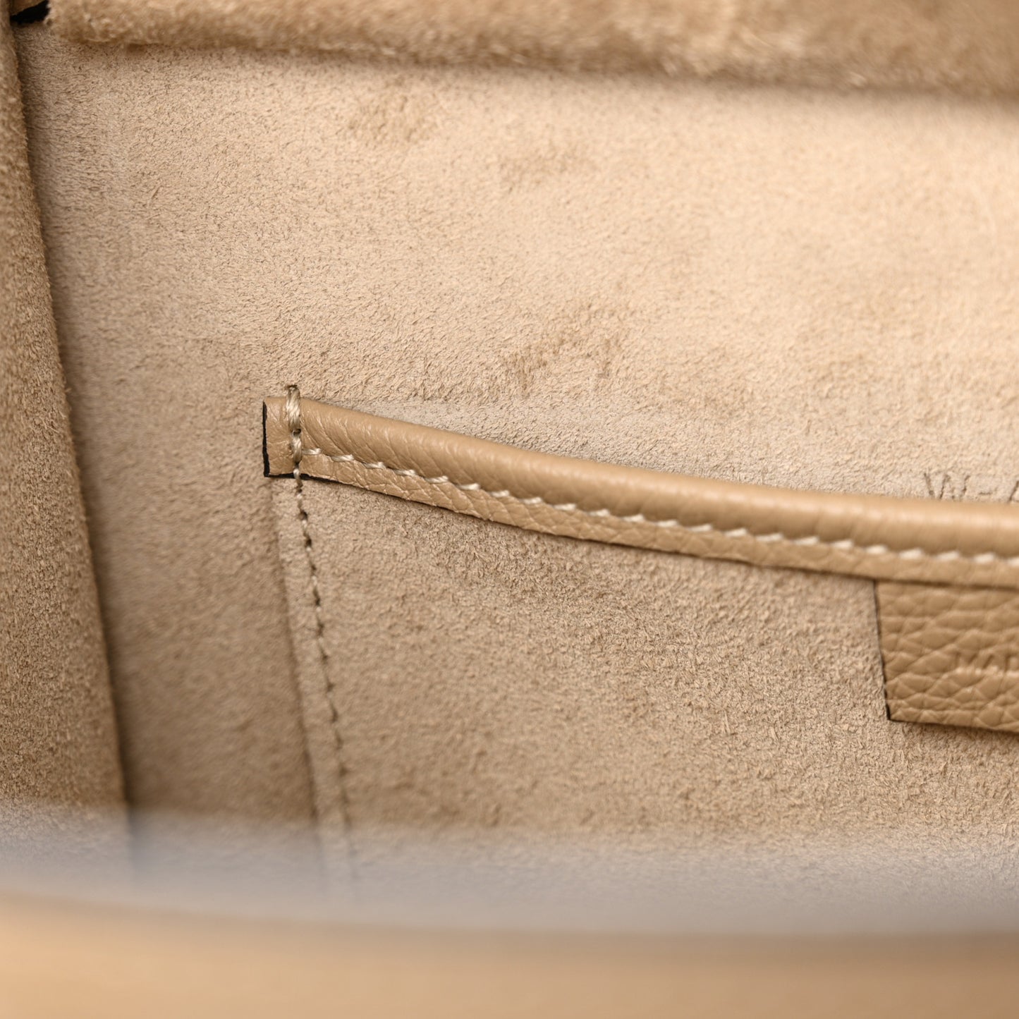 Drummed Calfskin Nano Luggage Dune