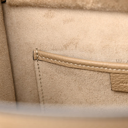 Celine Drummed Calfskin Nano Luggage Dune 12 of 14