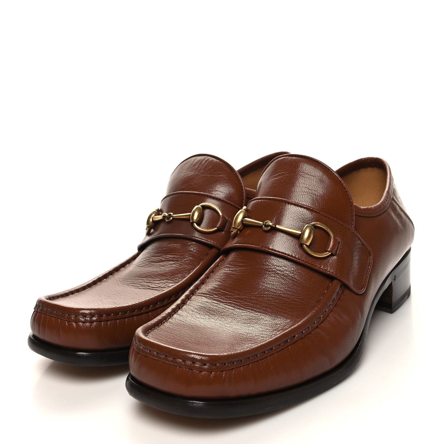 Gucci Goatskin Mens Horsebit Loafers 10 Cuir 3 of 9