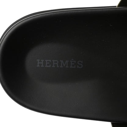 Hermes Suede Goatskin Mens Chypre Sandals 43.5 Vert Toundra 6 of 8