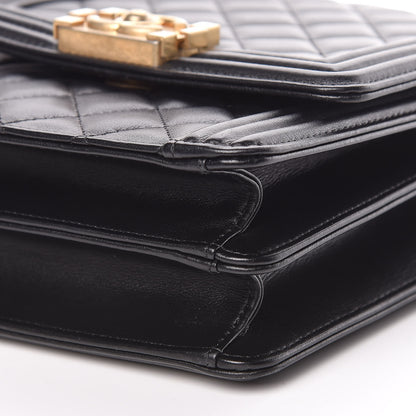 Chanel Calfskin Quilted North South Boy Flap Black 7 of 10