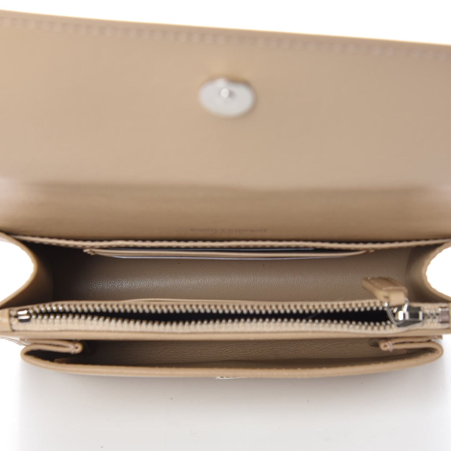 Calfskin Monogram Sunset Chain Wallet Nude Powder