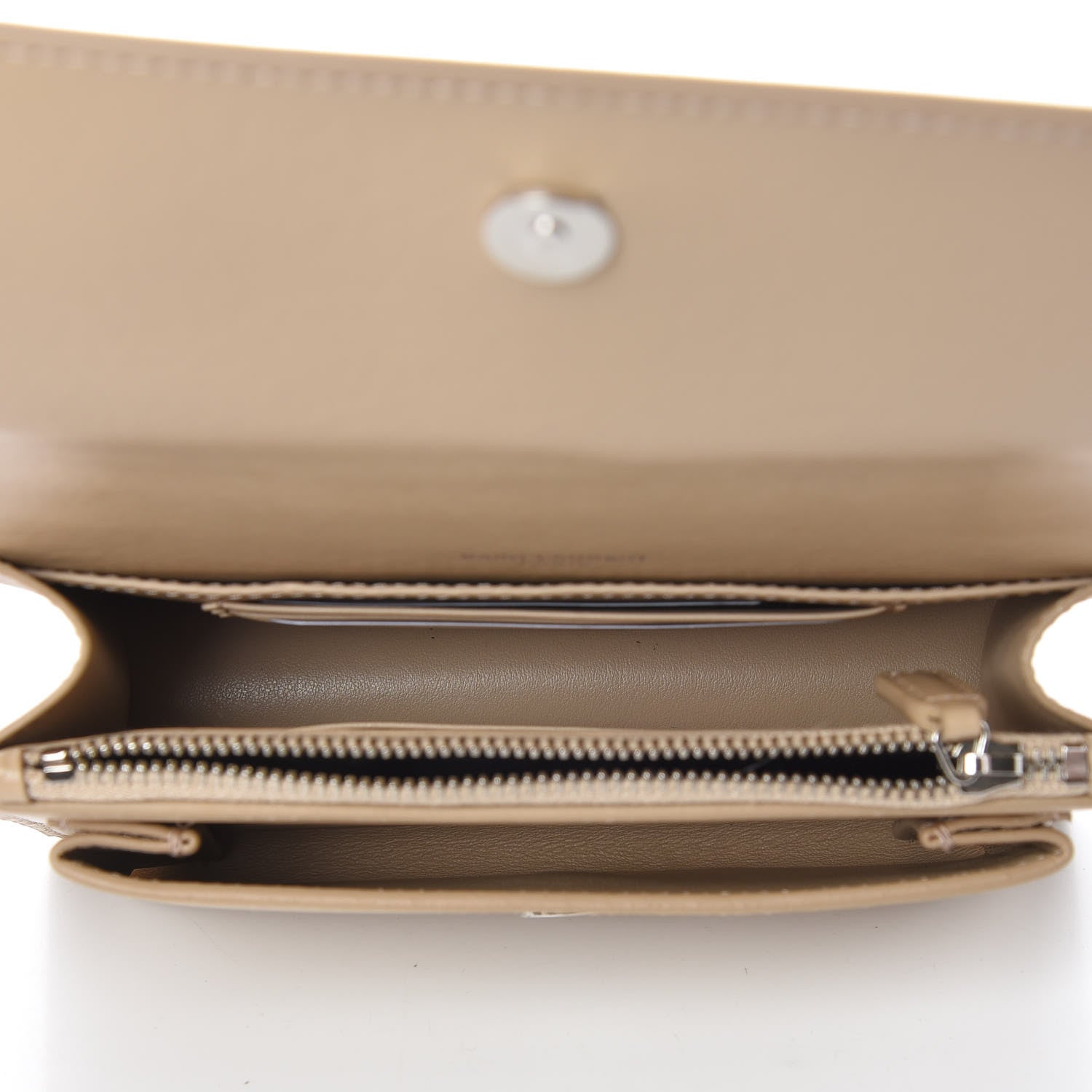 Saint Laurent Calfskin Monogram Sunset Chain Wallet Nude Powder 7 of 11