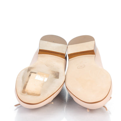 Chanel Calfskin CC Cap Toe Ballerina Flats 37 Light Pink 5 of 9