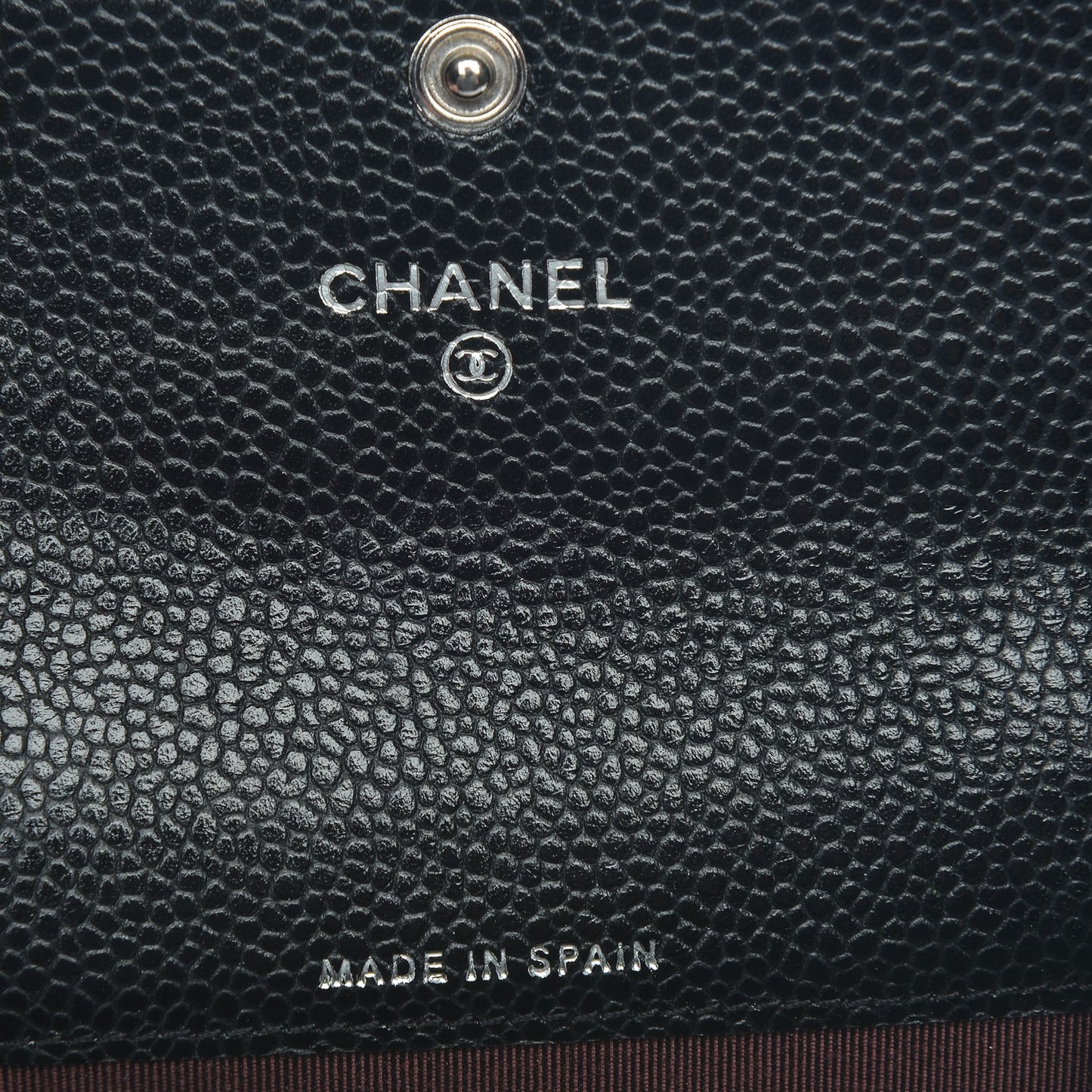 Caviar Quilted Flap Card Holder Black