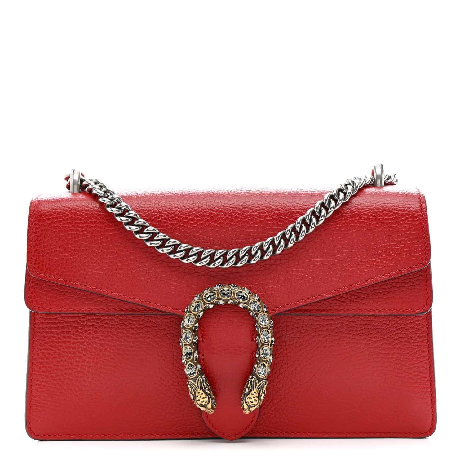 Gucci Dollar Calfskin Swarovski Crystal Small Dionysus Shoulder Bag Hibiscus Red 1 of 18