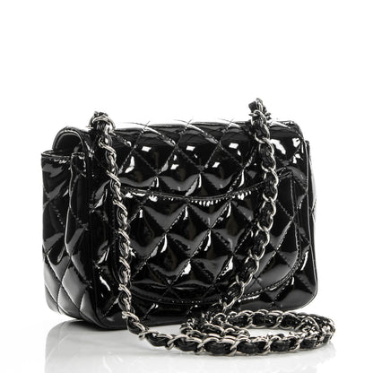 Chanel Patent Calfskin Quilted Mini Square Flap Black 3 of 7