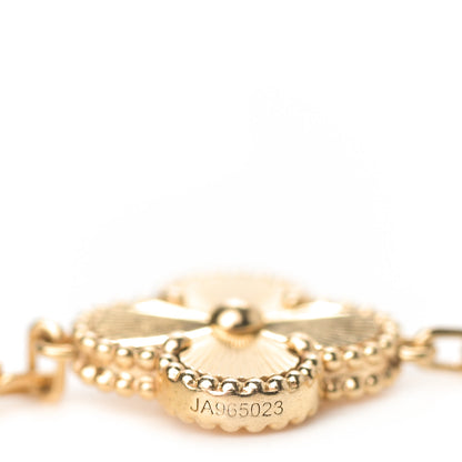 Van Cleef & Arpels 18K Yellow Gold 5 Motifs Guilloche Vintage Alhambra Bracelet 5 of 6