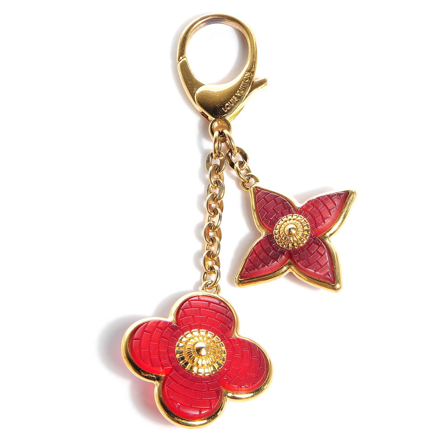 Metal Resin Mosaique Bag Charm Red