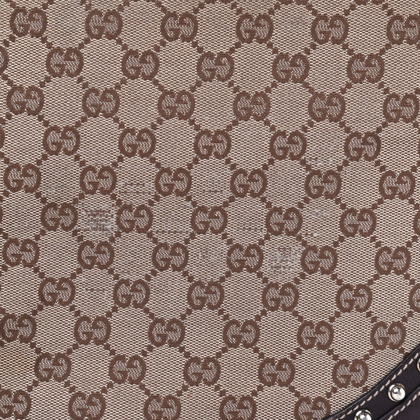 Monogram Web Studded Pelham Shoulder Bag Dark Brown