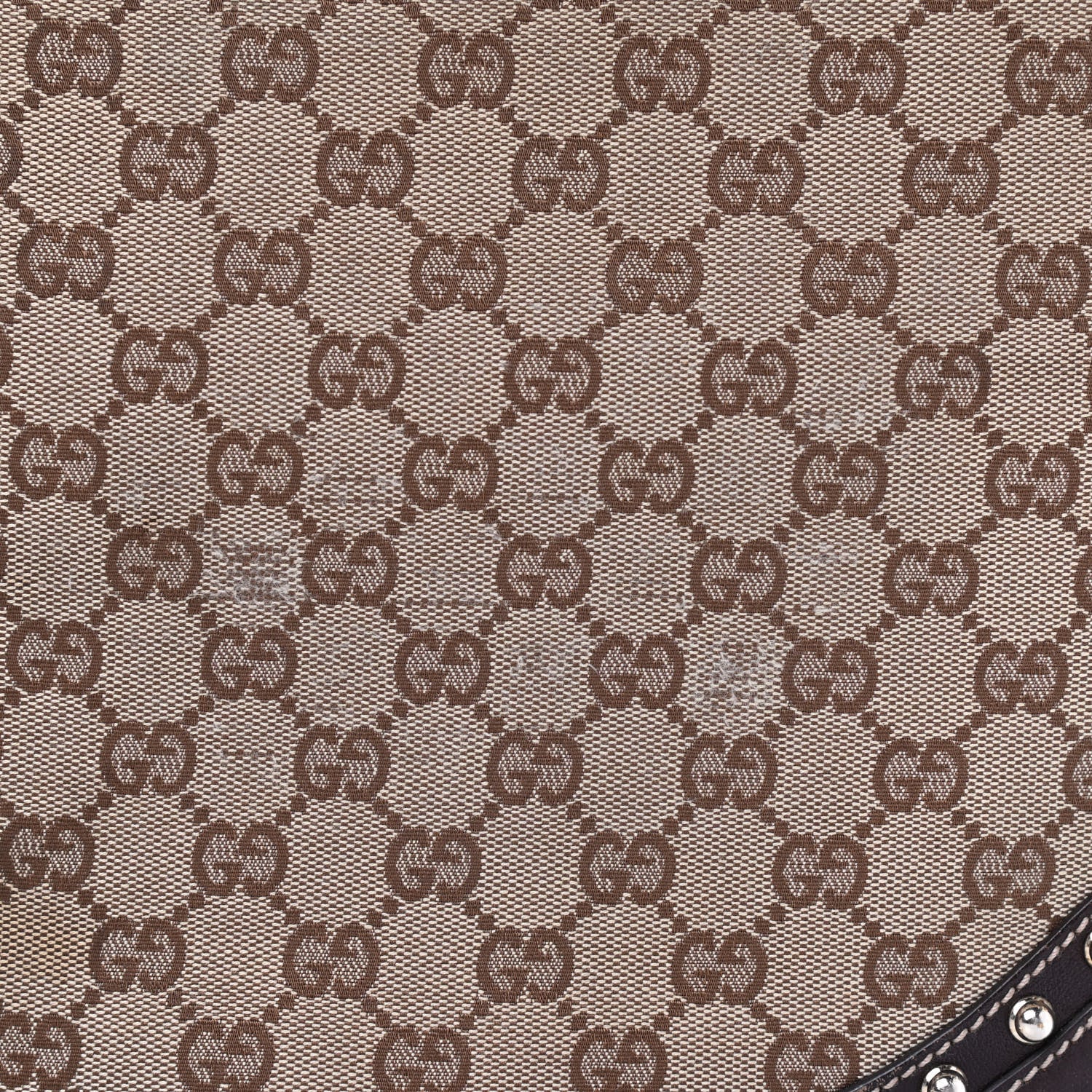 Gucci Monogram Web Studded Pelham Shoulder Bag Dark Brown 14 of 18