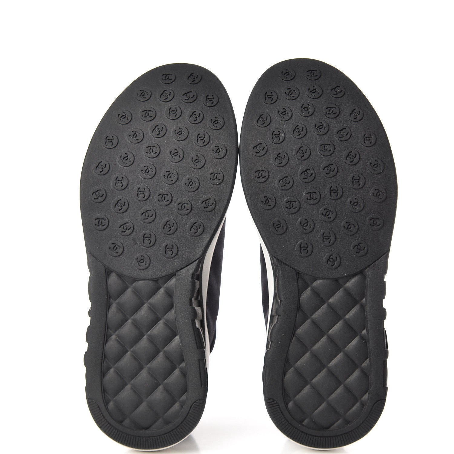 Chanel Calfskin Mesh Lycra Sneakers 35.5 Black 6 of 10