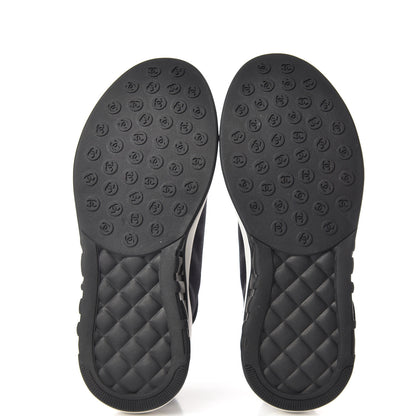 Chanel Calfskin Mesh Lycra Sneakers 35.5 Black 6 of 10